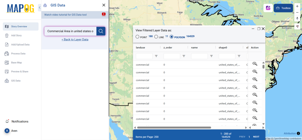 Download Commercial Area Data