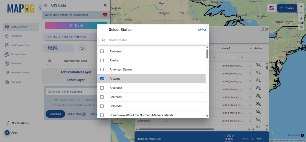 Download Commercial Area Data