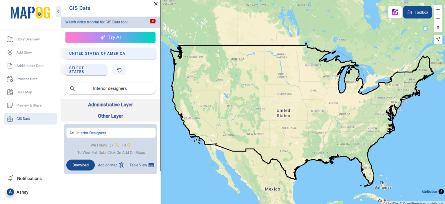 Download Interior Designers Data in Shapefile, KML, MID +15 GIS Formats