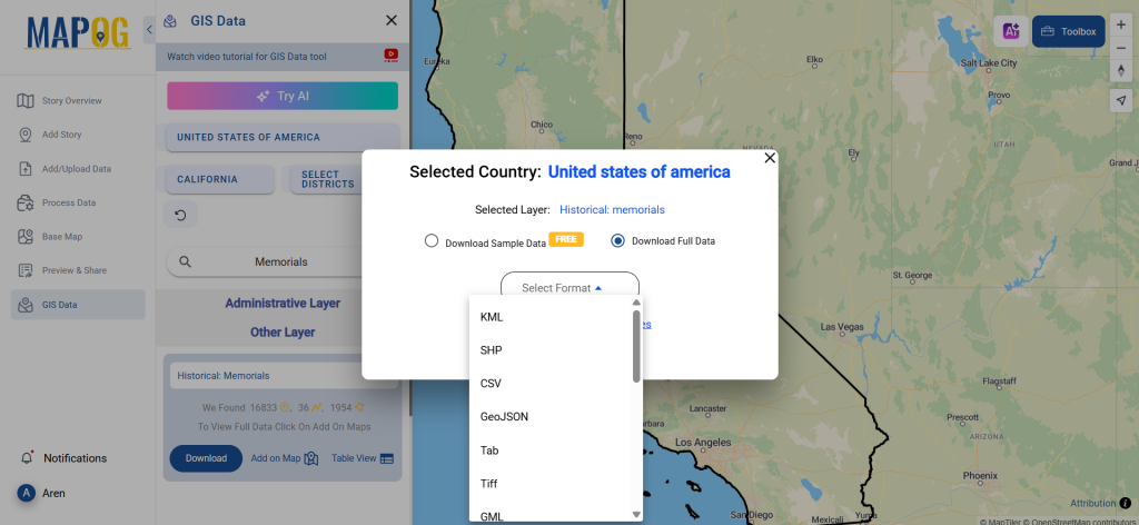 Download Memorials Data