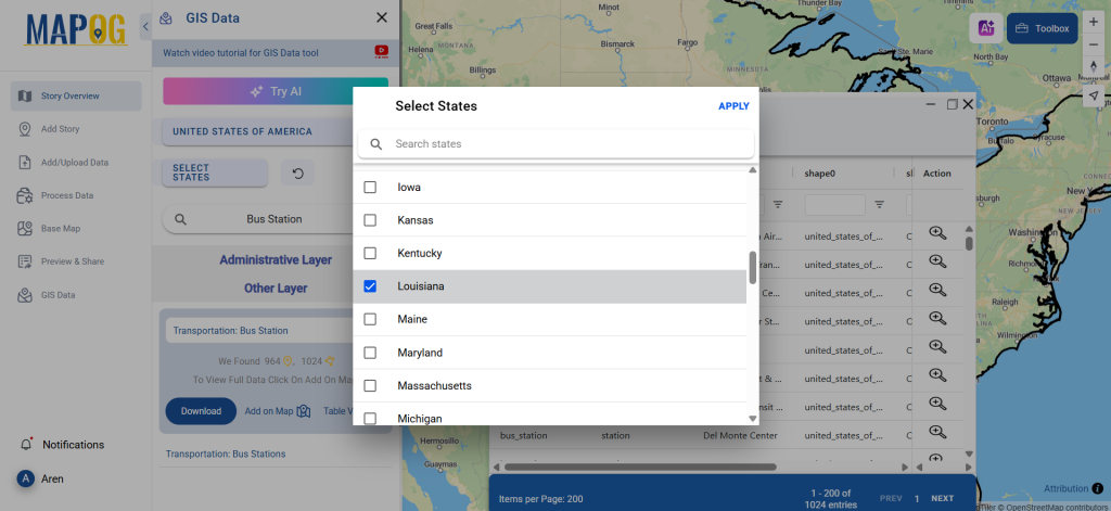 Download Bus Station Data
