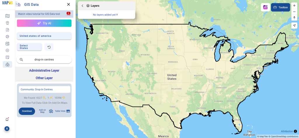 Download Drop-in Centers Data