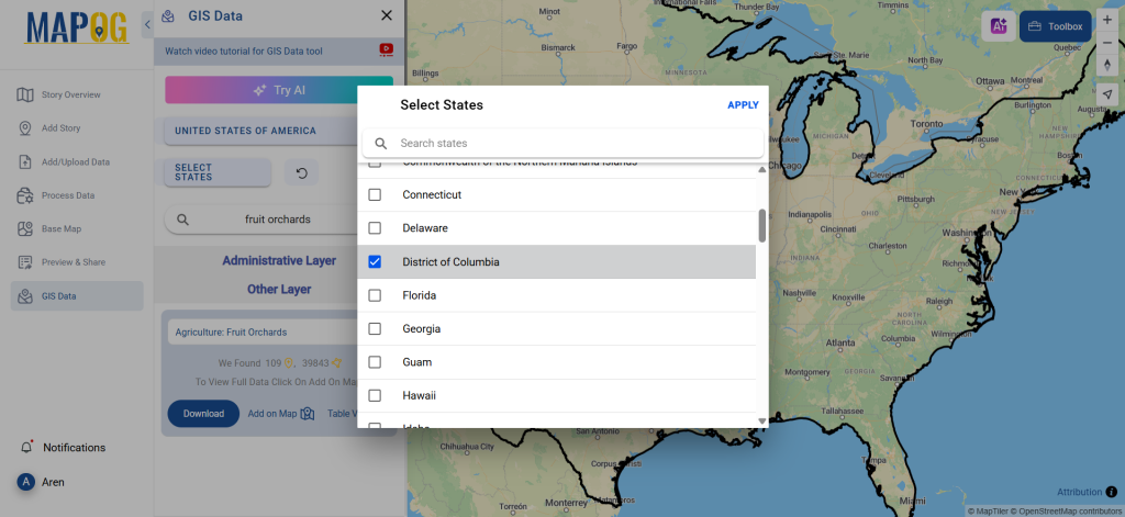Download Fruit Orchards Data