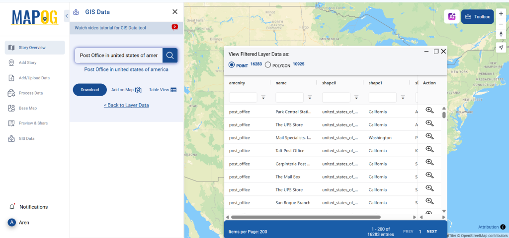 Download Post Office Data