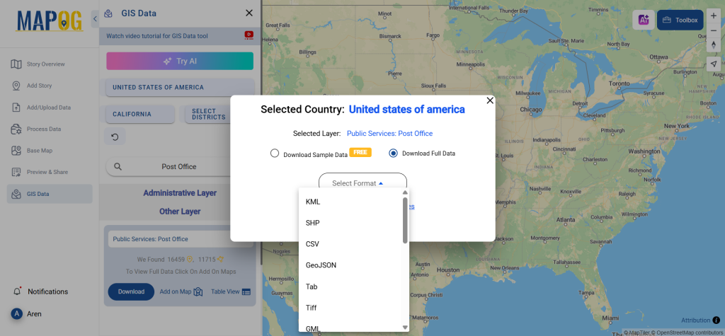 Download Post Office Data