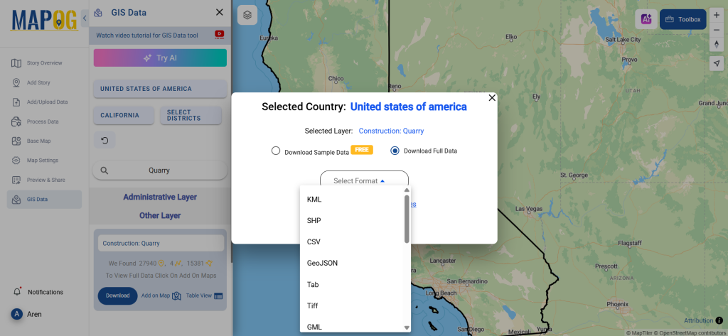 Download Quarry Data