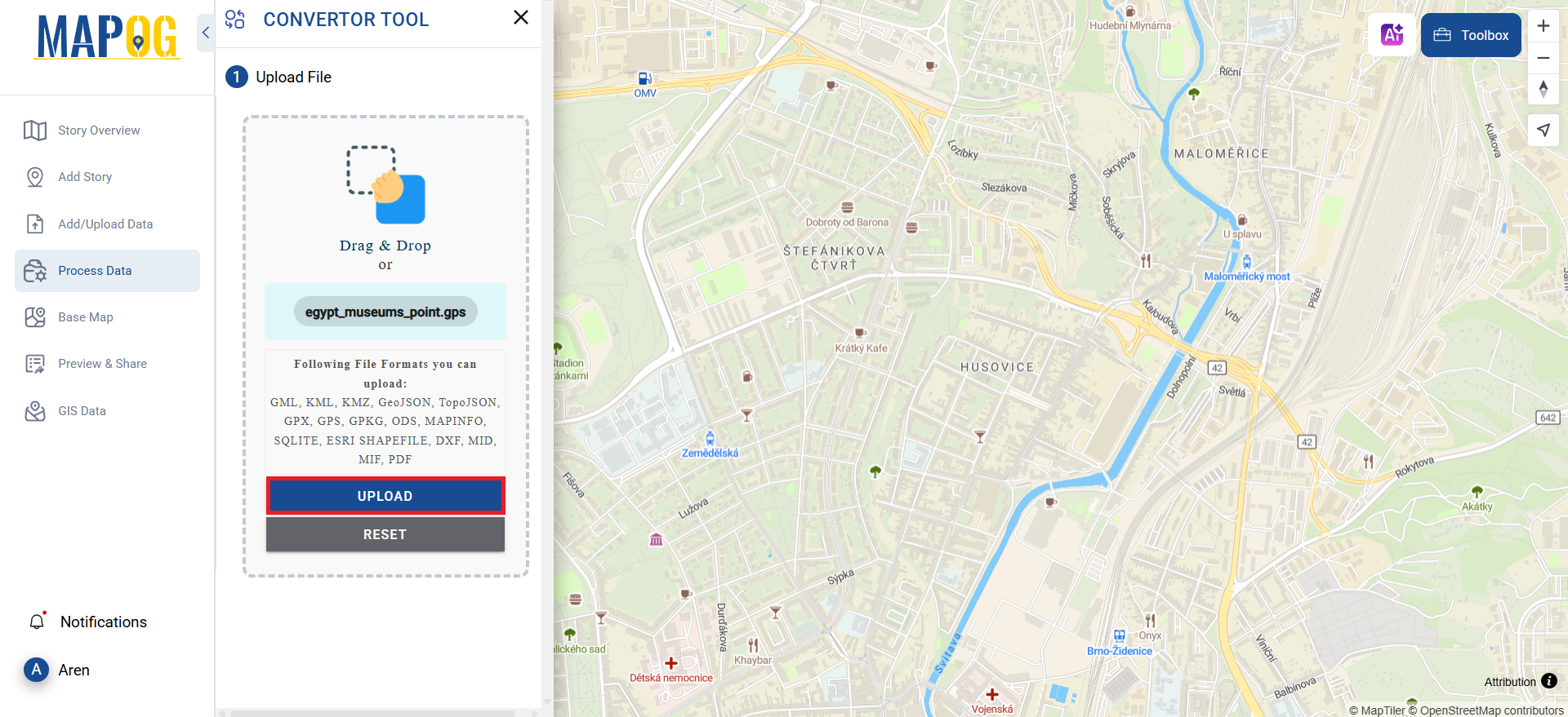 Convert Online GPS to MAPINFO
