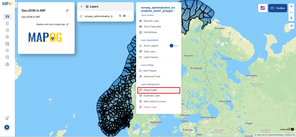 GeoJSON to MIF