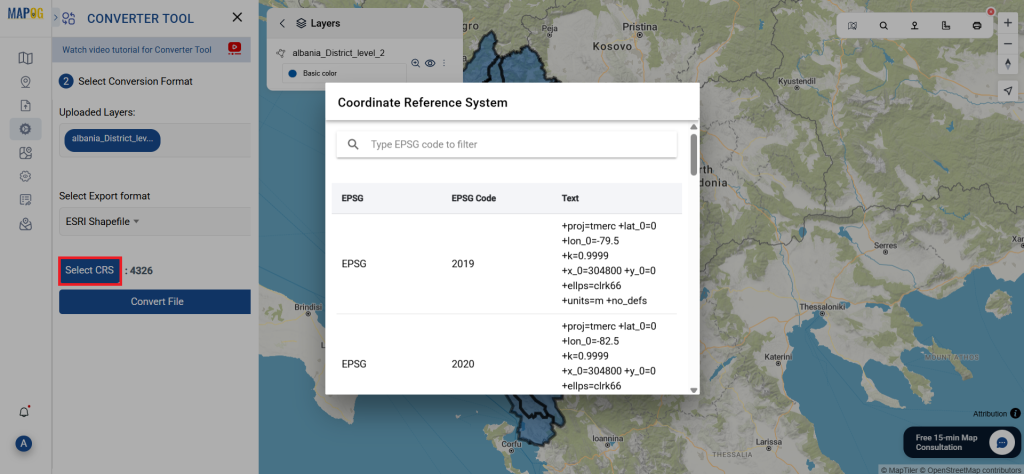 MIF to ESRI Shapefile