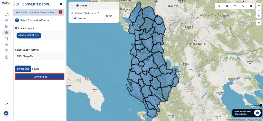 MIF to ESRI Shapefile