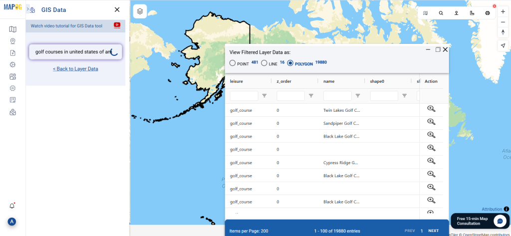 Download Golf Courses Data