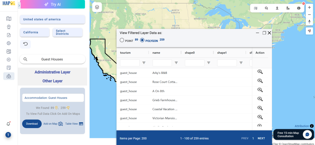 Download Guest Houses Data