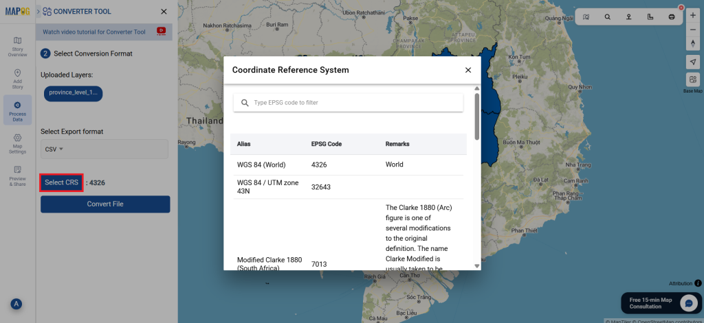 MAPINFO TO CSV