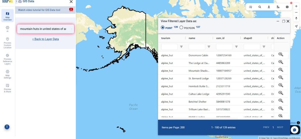 Download Mountain Huts Data