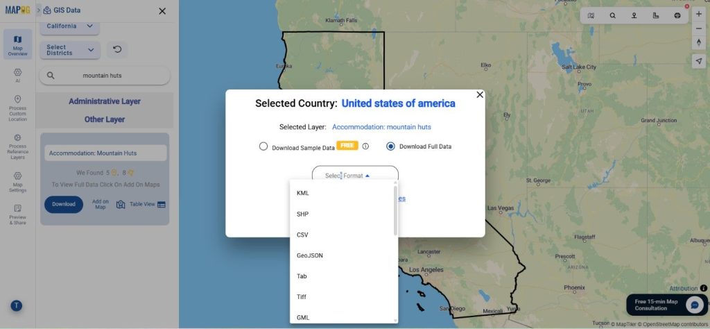 Download Mountain Huts Data