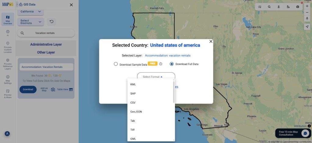 Download Vacation Rentals Data