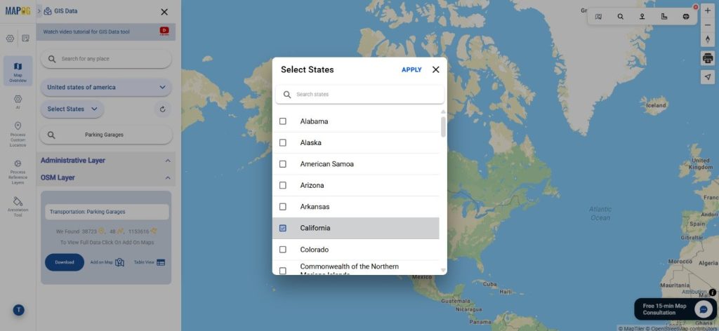 Download Parking Garages Data