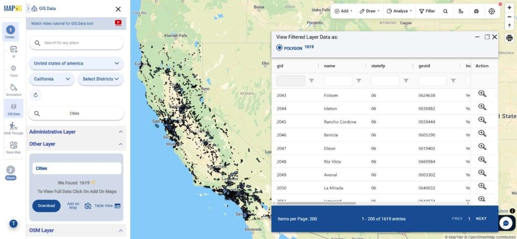 Download USA Cities Data