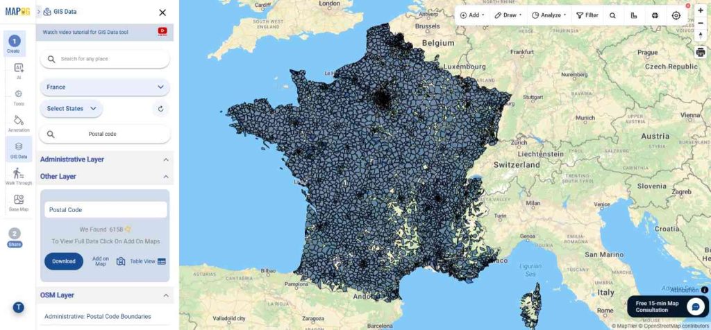 Download France Postal Code Data