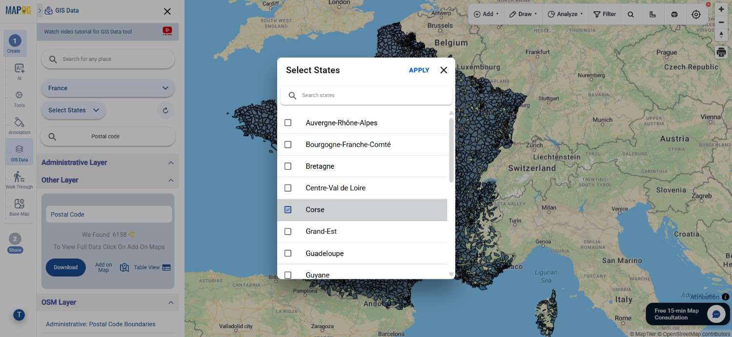 Download France Postal Code Data in Shapefile, KML, MID +15 GIS Formats