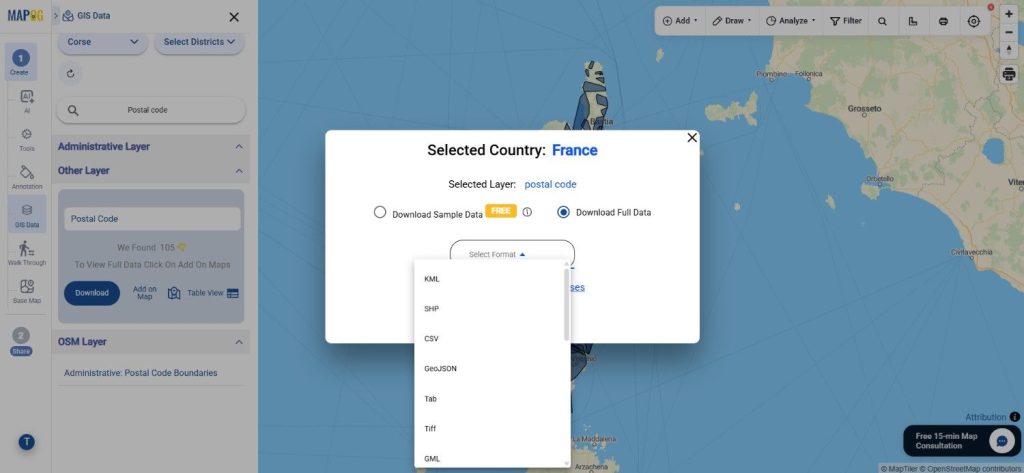 Download France Postal Code Data