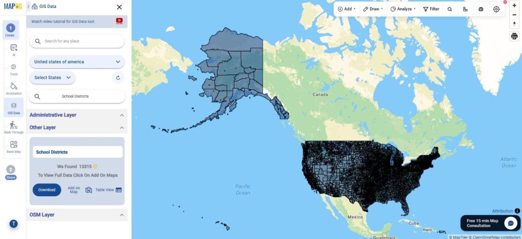 Download USA School Districts Data