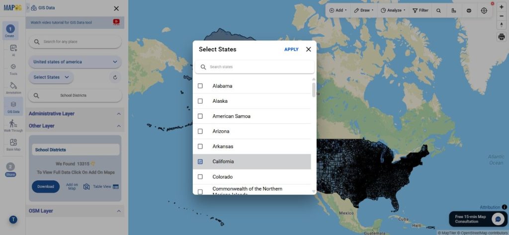 Download USA School Districts Data