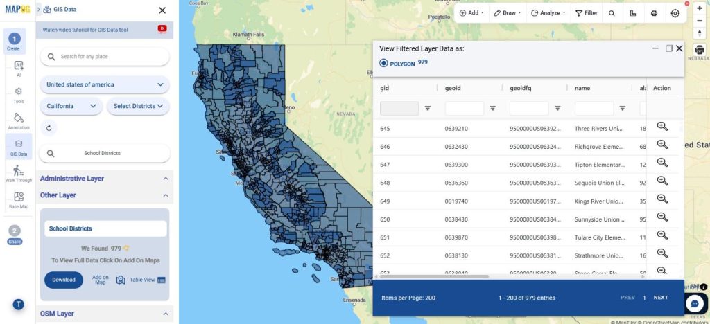 Download USA School Districts Data