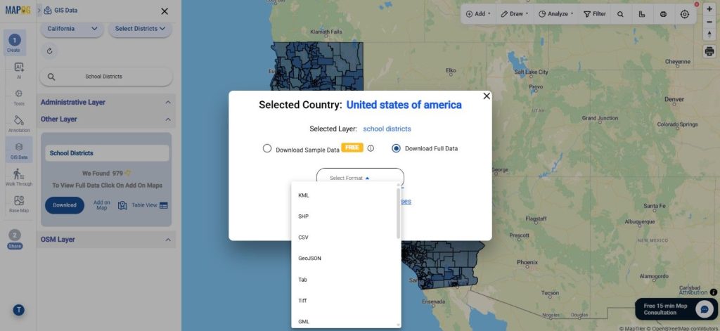 Download USA School Districts Data