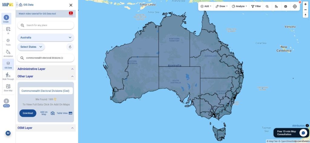 Download Australia Commonwealth Electoral Divisions (CED) Data