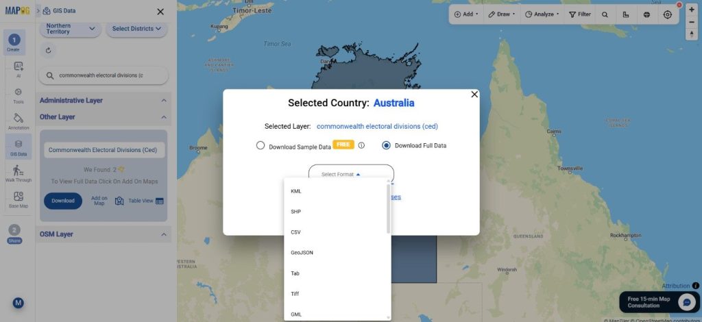 Download Australia Commonwealth Electoral Divisions (CED) Data