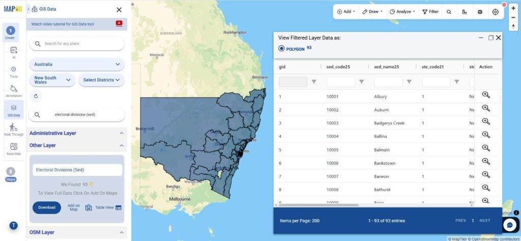 Download Australia Electoral Divisions (SED) Data 