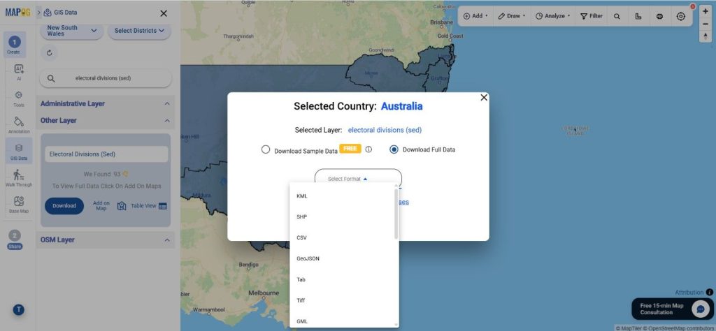 Download Australia Electoral Divisions (SED) Data 