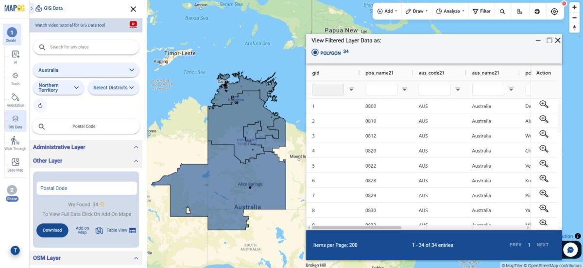 Download Australia Postal Code Data in Shapefile, KML, MID and other ...