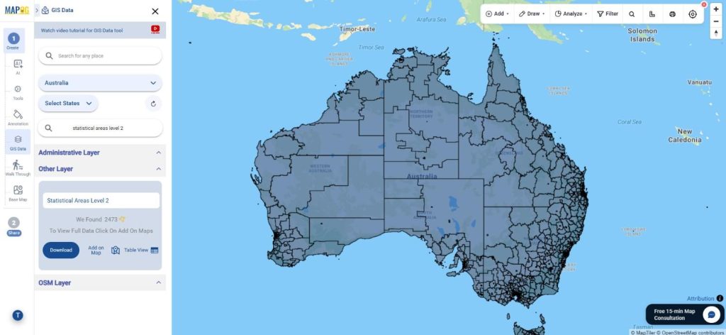 Download Australia Statistical Areas Level 2 Data
