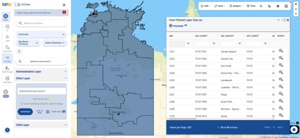 Download Australia Statistical Areas Level 2 Data
