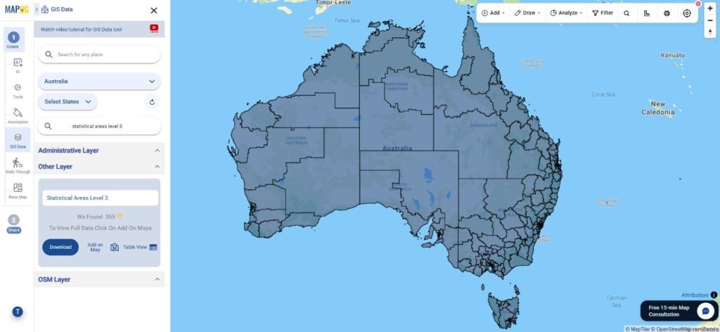 Download Australia Statistical Areas Level 3 Data