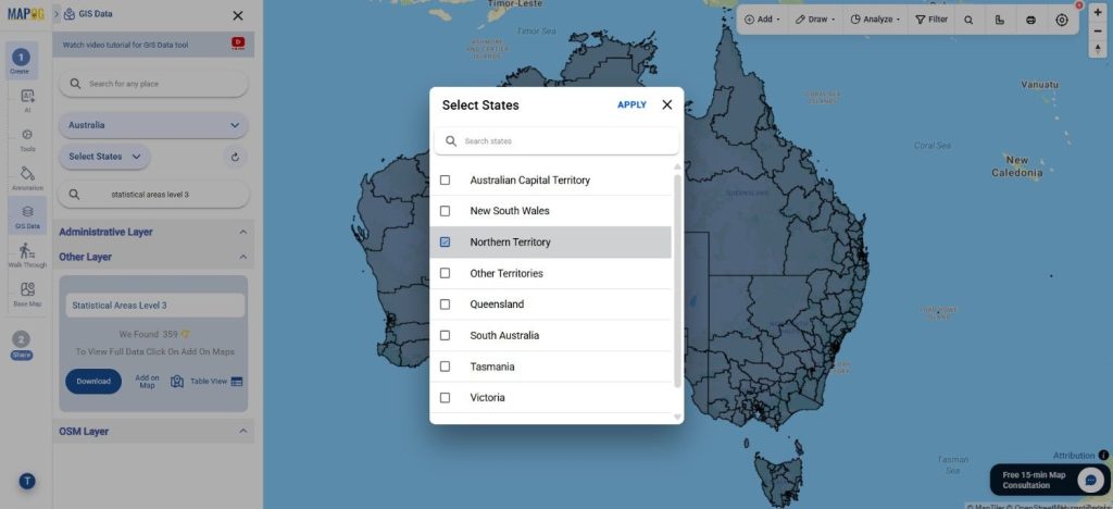 Download Australia Statistical Areas Level 3 Data