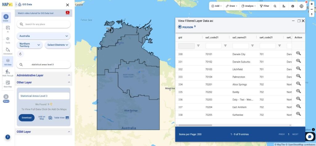 Download Australia Statistical Areas Level 3 Data