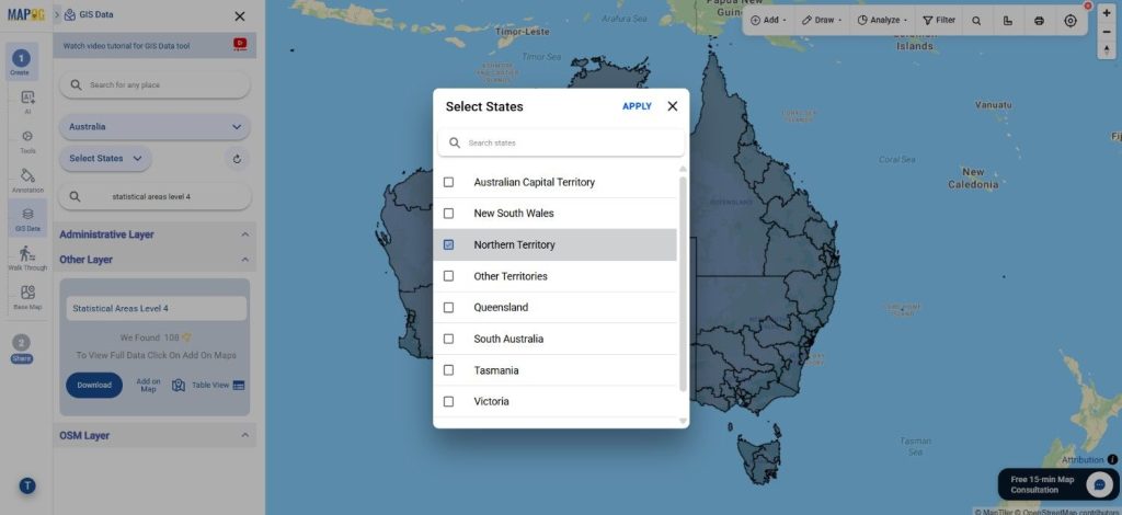 Download Australia Statistical Areas Level 4 Data