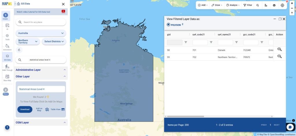 Download Australia Statistical Areas Level 4 Data