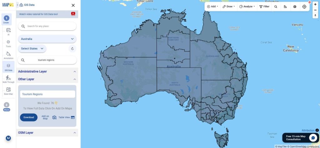 Download Australia Tourism Regions Data