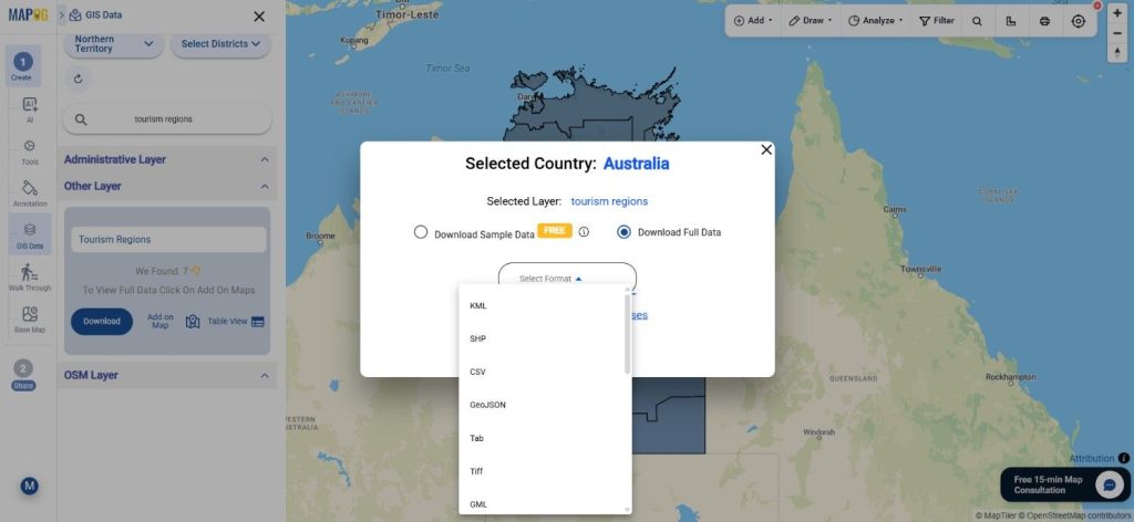 Download Australia Tourism Regions Data