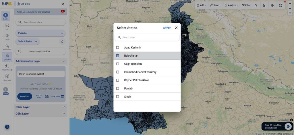 Download Pakistan Union Councils Level 04 Data