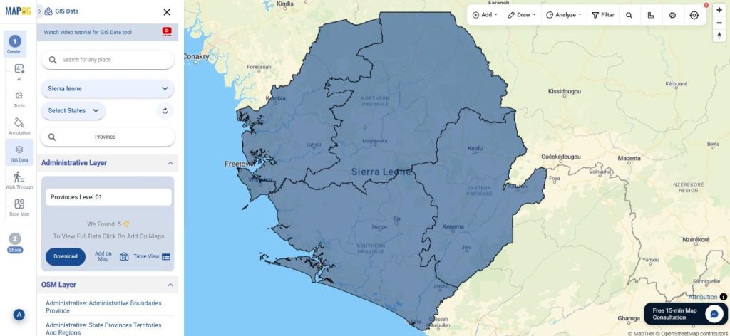 Download Sierra Leone Province Data 