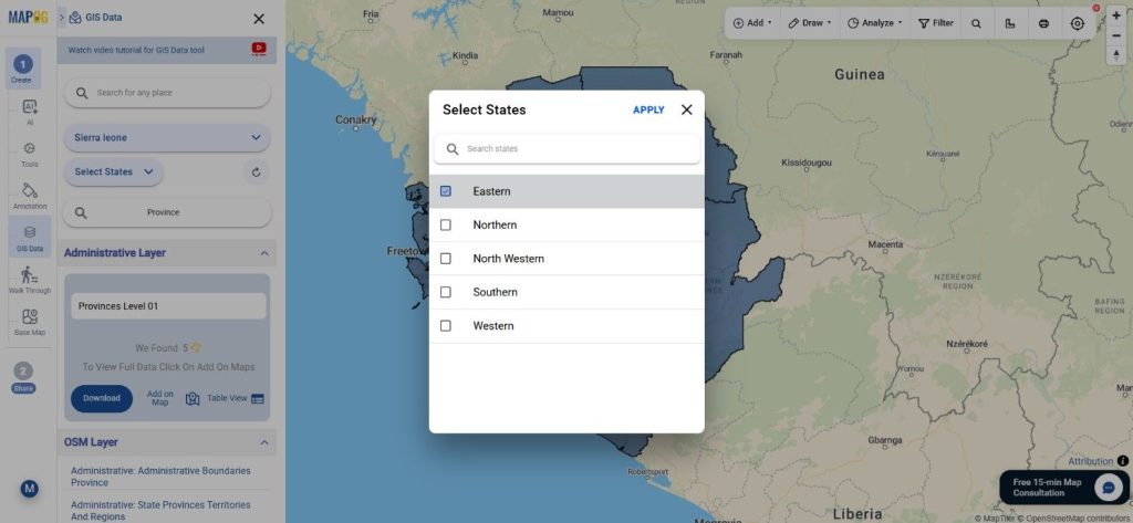 Download Sierra Leone Province Data 