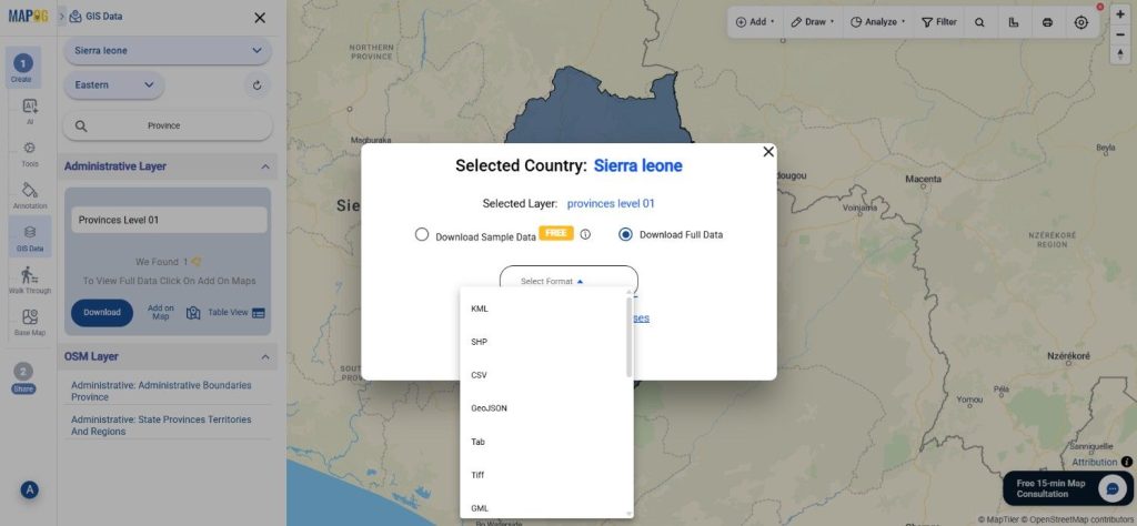 Download Sierra Leone Province Data 