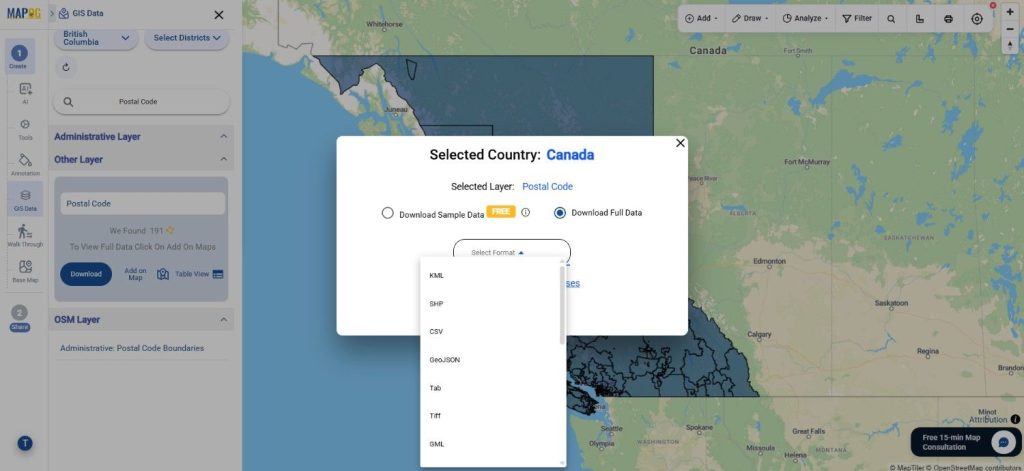 Download Canada Postal Code Data