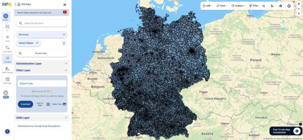 Download Germany Postal Code Data