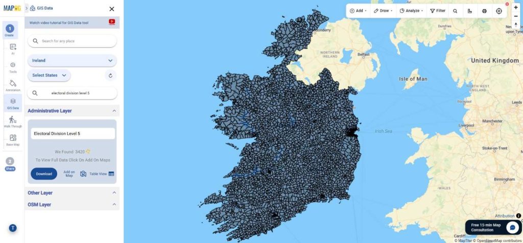 Download Ireland Electoral Division Level 5 Data